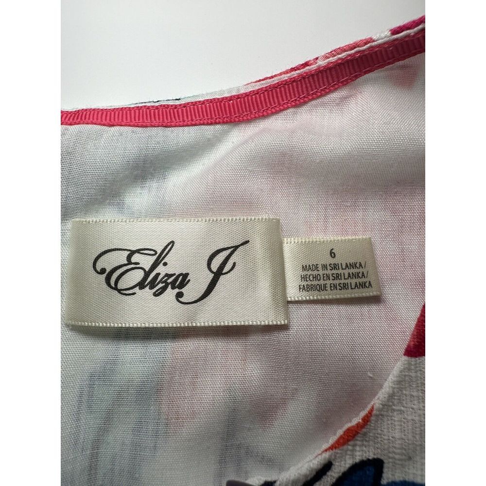 Eliza J Womens Floral Lace Sleeveless‎ Shift Dress Size 6 Cottagecore Feminine - Picture 7 of 9
